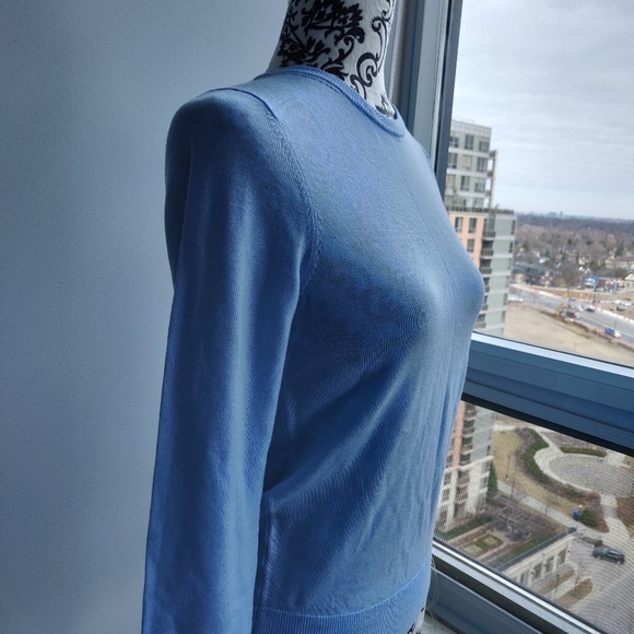 Uniqlo Baby Blue Round Neck thin Spring Sweater - Picture 3 of 8